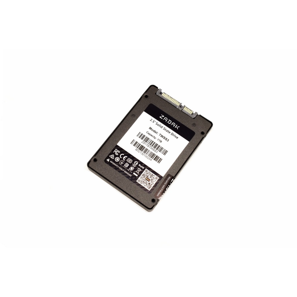 1TB SSD (เอสเอสดีความเร็วสูง) ZADAK TWSS3 SATA3 (6Gb/s) 2.5" 3D TLC (Read 560MB/s | Write 540MB/s) ประกัน 5 ปี