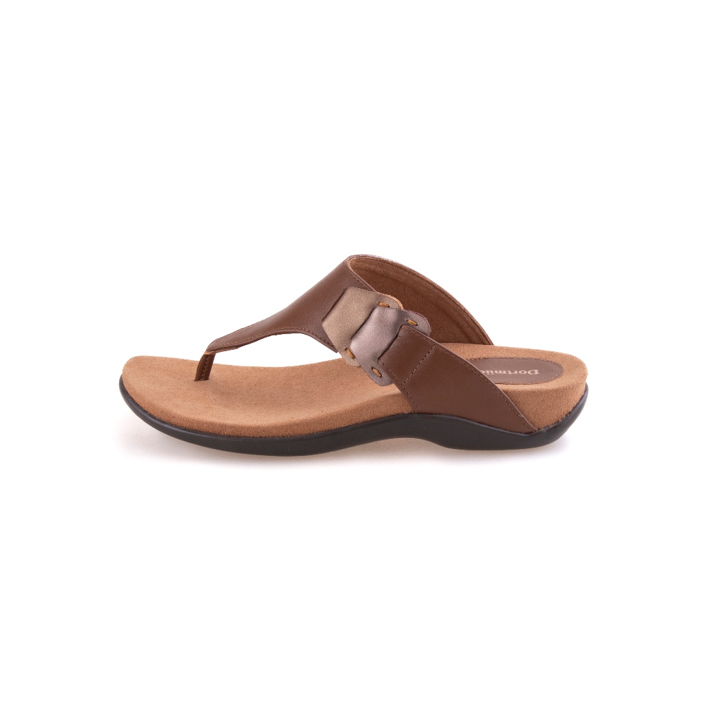 Dortmuend F-Series JF127 008-049 Tan-Lead "Flats & Comfort" รองเท้าส้นเตี้ยเพื่อสุขภาพ