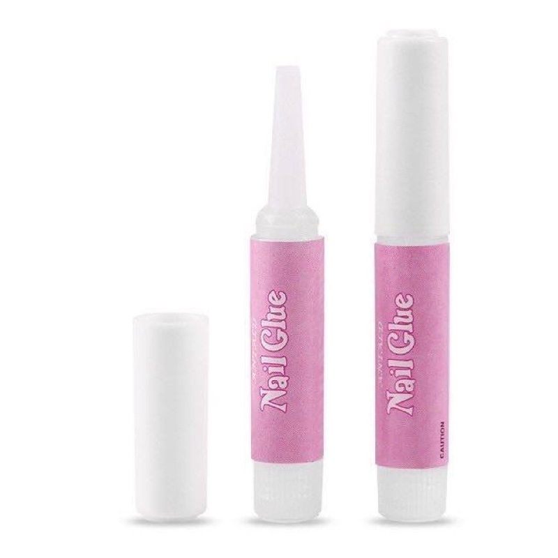 กาวชมพูติดเล็บปลอม  1 ชุดมี 4 หลอด (ขนาด2 g.)