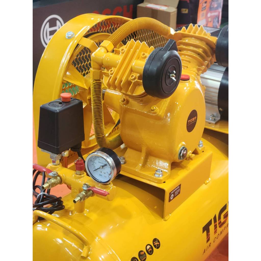 TIGER ปั๊มลมสายพาน มอเตอร์ 1.5 แรงม้า ขนาด 70 ลิตร กำลัง 1100 วัตต์ รุ่น TGA2-70M - รูปที่ 6