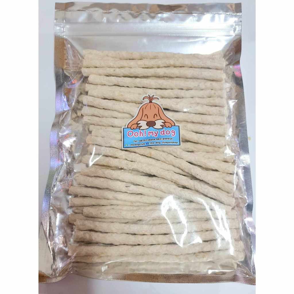 ขนมกินเล่นสุนัข ขนมขัดฟันนิ่มหอมนมพลัสแคลเซียม(ไม่มีส่วนผสม ของไก่) ขนาด 300 กรัม
