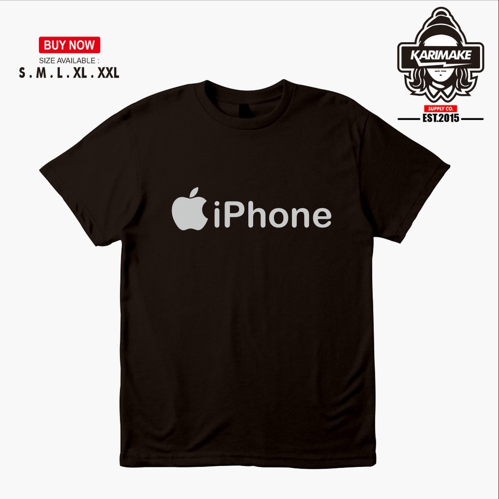 เสื้อพิมพ์ลาย IPHONEผ้าฝ้าย 100% สำหรับฤดูร้อน Unisex