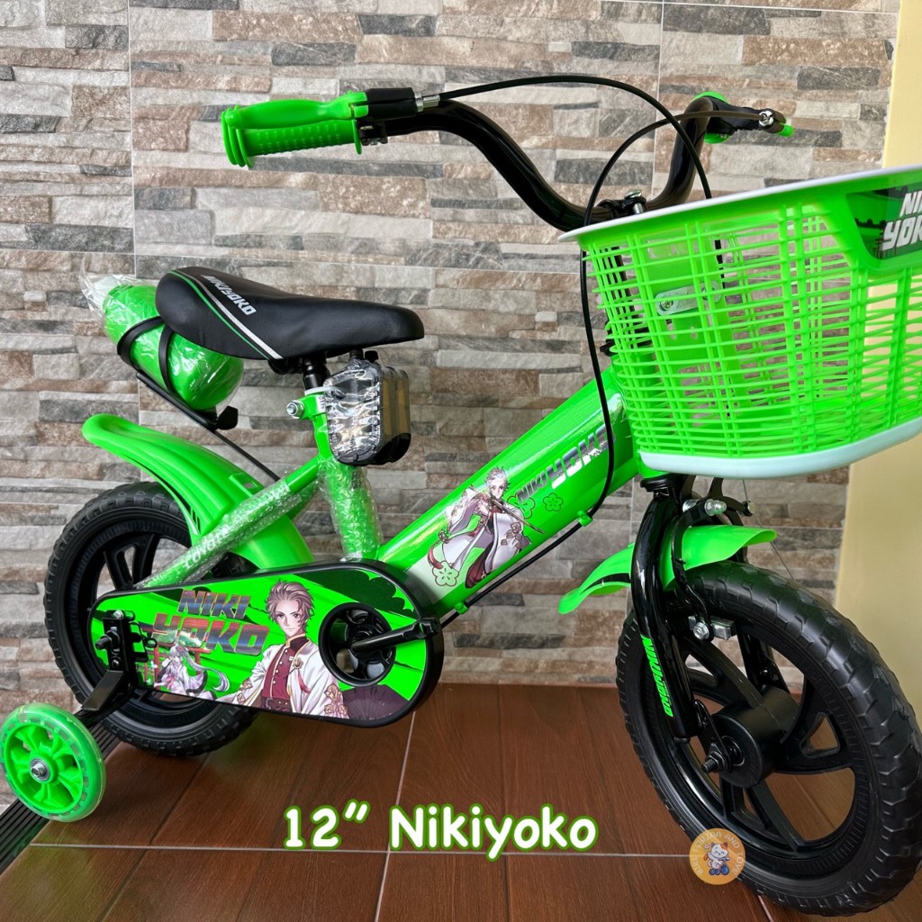 จักรยานเด็ก จักรยาน ยางตัน ล้อ 12 นิ้ว Nikiyoko  จักรยานล้อพ่วงข้าง