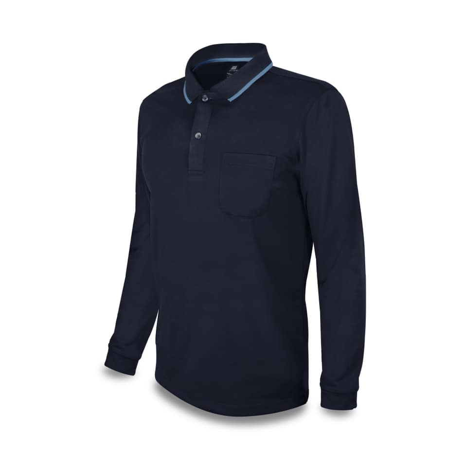 PS023 เสื้อโปโลแขนยาว Poligan S คอปกแขนยาว สีล้วน กรม ขาว ชมพู ดำ แดง