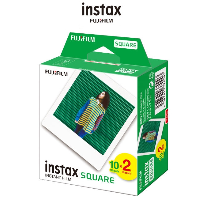 [Exp:2027-01] ฟิล์ม Fujifilm Instax Square Film  For SQ1, SQ6, SQ10 , SQ 20 /ฟิล์มปริ้นเตอร์