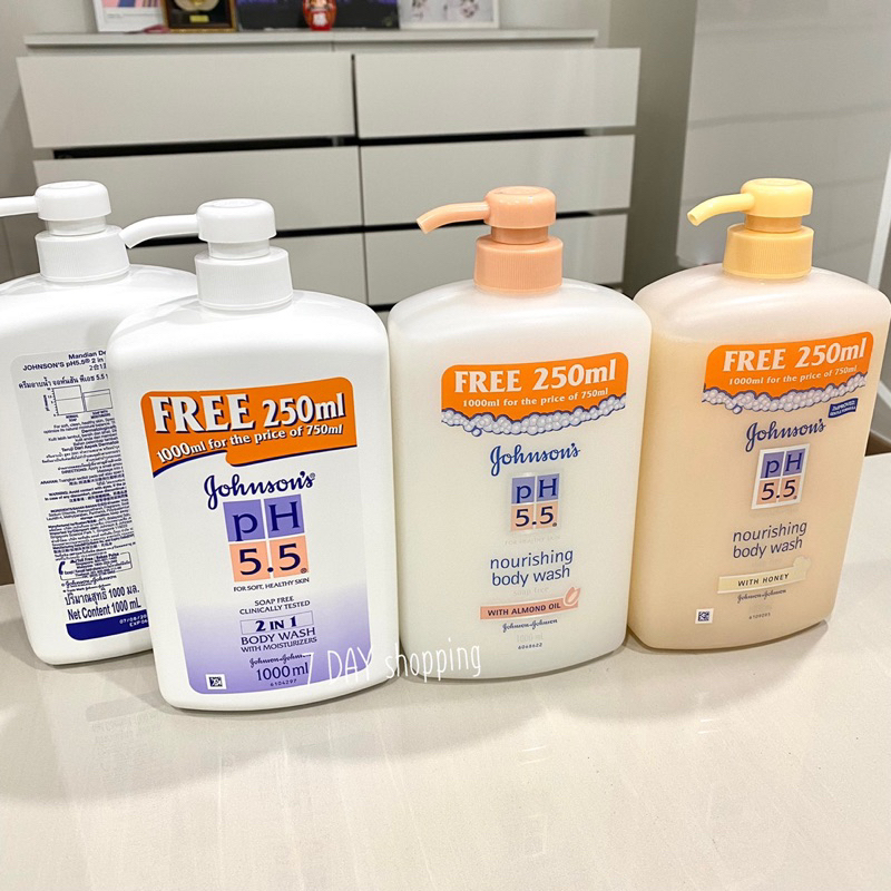 มีโค้ดลด30%ทัก Johnson's pH 5.5 Body Wash ครีมอาบน้ำ จอห์นสัน Johnson ph 5.5 Johnson Honey Johnson A