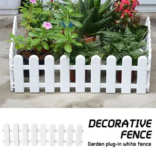 10 ชิ้น ราคา 50*30cm รั้วตกแต่งสวน รั้วพลาสติก DIY รั้วสีขาว รั้วบ้านรั้ว รั้วขนาดเล็กตกแต่งในร่มและกลางแจ้ง รั้วแต่งสวน