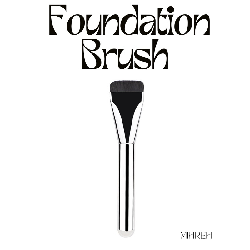 [2101](พร้อมส่ง) แปรงลงรองพื้นหัวแบนด้ามสีเงิน Foundation Brush ได้ลุคงานผิว หัวแบนที่แนบสนิทไปกับผิว (BR23)