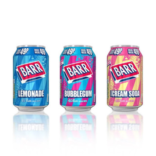 BARR CREAM SODA / LEMONADE / BUBBLEGUM โซดา3รสชาตินำเข้าจากอ…