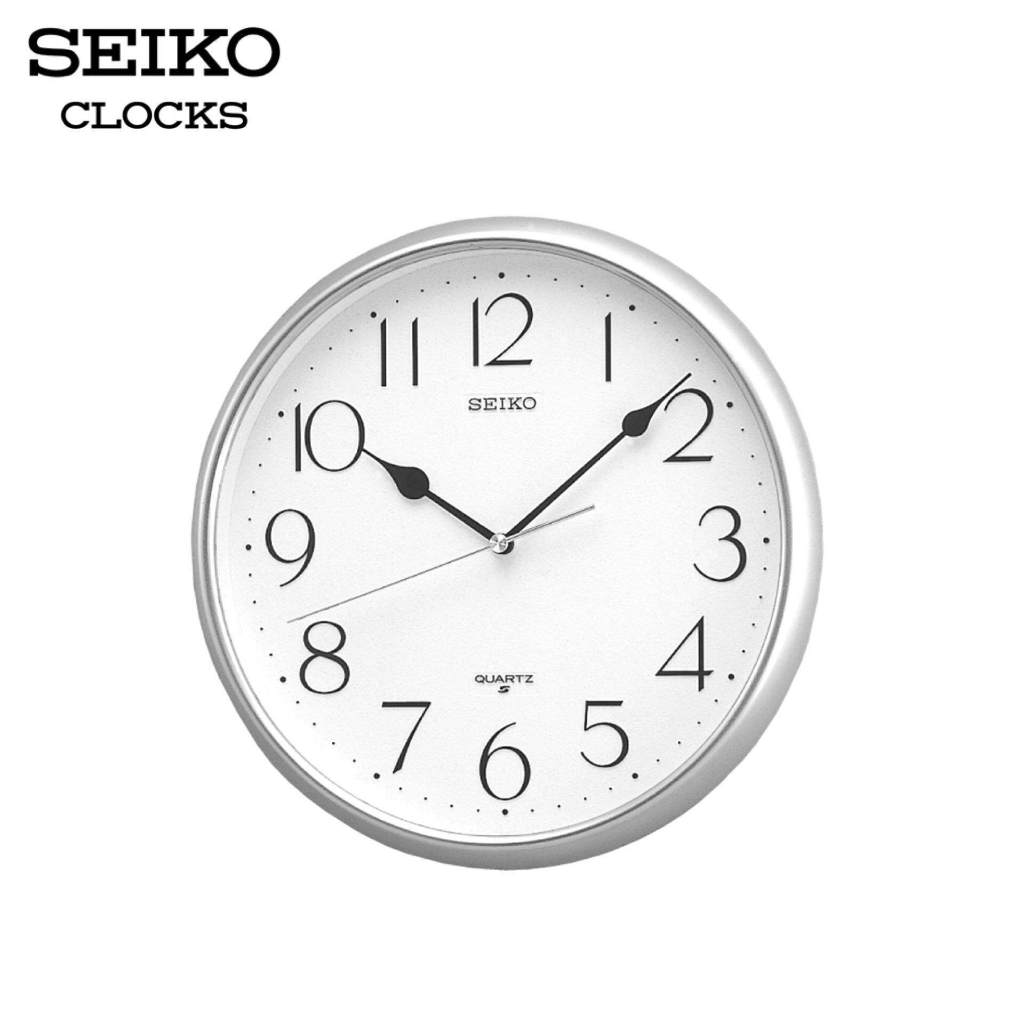 SEIKO CLOCKS นาฬิกาแขวน รุ่น QXA001S ขนาด 11 นิ้ว เดินสเต็ป สีเงิน
