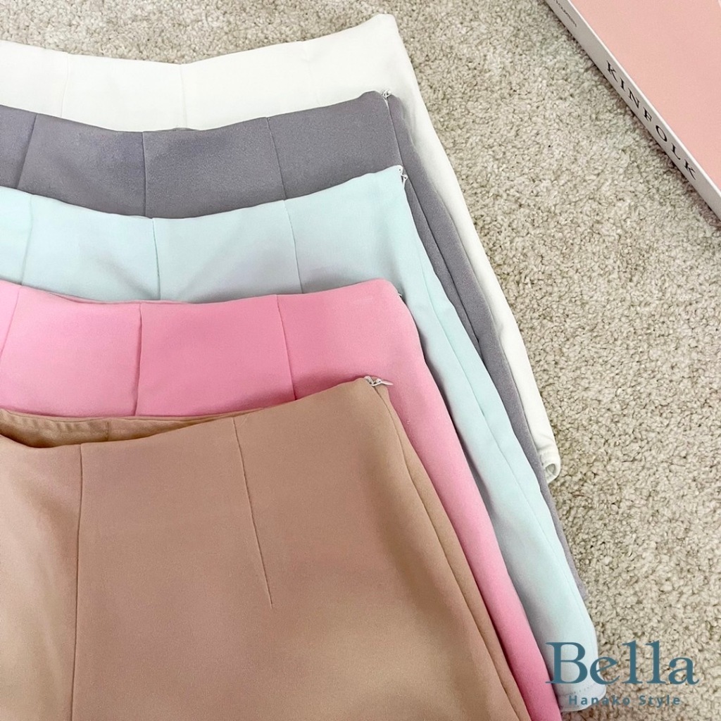 Bella Hign Shorts กางเกงขาสั้นเอวสูง มีกระเป๋าซิปข้าง มี 11 สี (size S-XL)