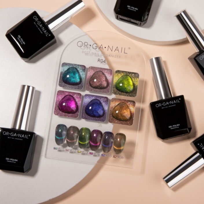 เซตสีเจล R04 Gemstone เซตสีเจลแคทอายโทนสดใส ORGANAIL