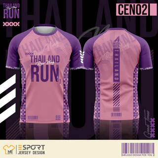 เสื้อวิ่ง CEN.01-CEN.10 กีฬาผู้ชาย ผู้หญิง พิมพ์ลายทั้งตัว เบาสบายระบายอากาศ