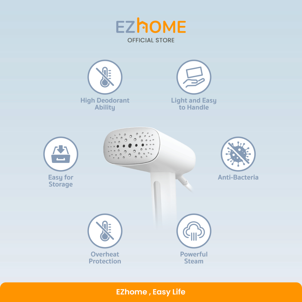 EZHome Handheld Garment Steamer EL11 อีซี่โฮม เครื่องรีดผ้าไอน้ำพกพา
