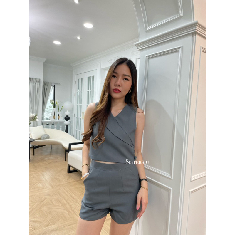 Sisters.u TOP 103 เสื้อแขนกุด กระดุมปั้มข้าง - รูปที่ 5