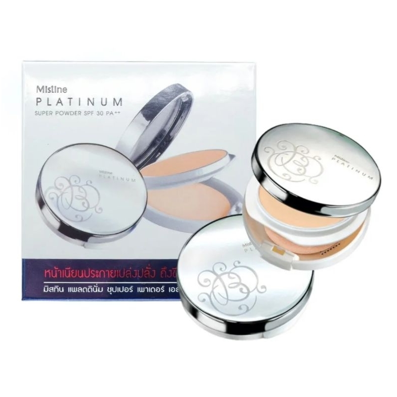 0 Mistine Platinum Super Powder SPF 30 PA++ แป้งมิสทีน แพลตตินัม ซุปเปอร์ พาวเดอร์ เบอร์2
