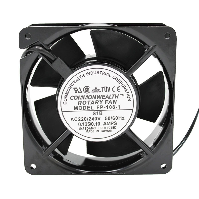 FP-108-1 FP-108/DC S1BW พัดลมระบายความร้อน 4.5″ สี่เหลี่ยม≈120*120*38mm 12V, 24V, 110V, 220V 380V Axial Fan COMMONWEALTH - รูปที่ 3