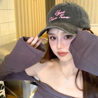 หมวกแก๊ปเบสบอลปัก Vgue (มี 6 สี) สไตล์วินเทจ