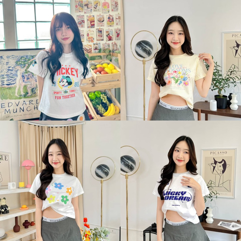 เสื้อครอปพอดีตัว Labsilk รวมลายน่ารัก