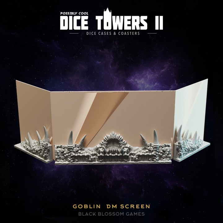 Goblins Dungeon Master Screen Holder จัดส่งได้ใน1-3วัน :: Possibly Cool Dice Tower 2