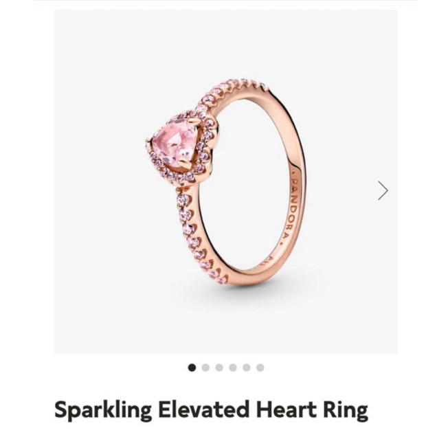 New Pandora Sparkling Elevated Heart Ring