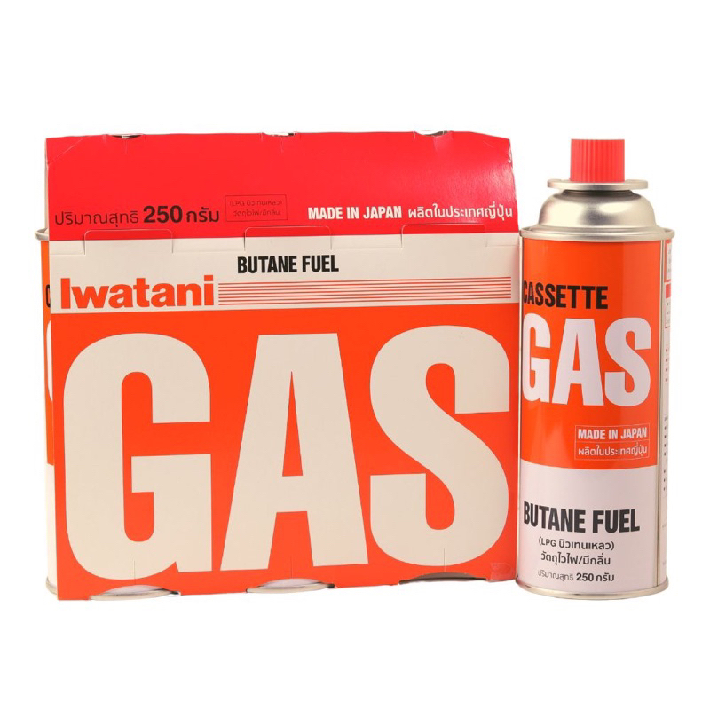 แก๊สกระป๋อง Iwatani Butane Fuel Cassette Gas 250 กรัม (3 กระป๋อง) Made in Japan