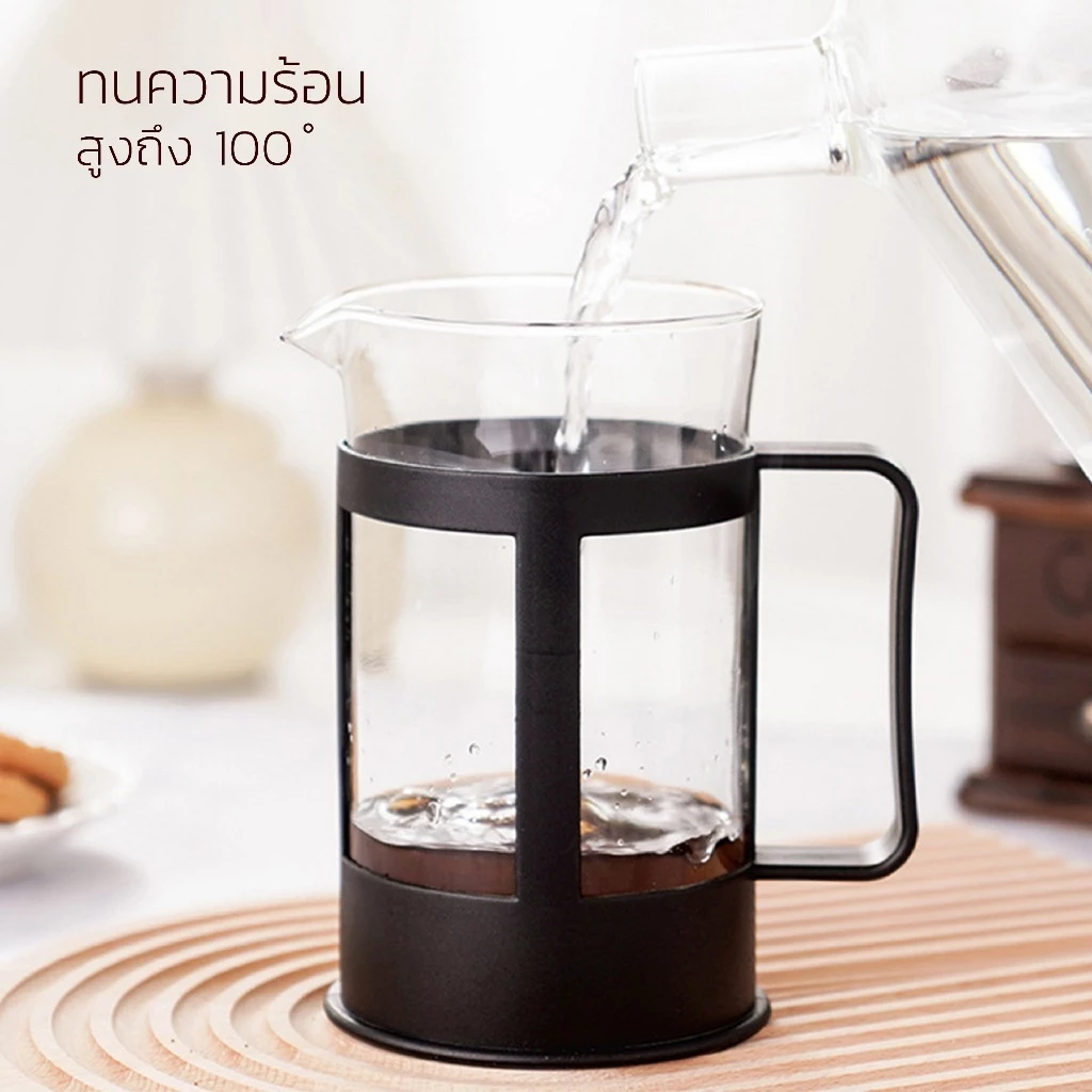 เหยือกชงกาแฟ กาชงกาแฟ French press pot เหยือกชงกาแฟสด สแตนเลส ใช้งานง่าย สะดวก Alechaung coffee thumbnail 3