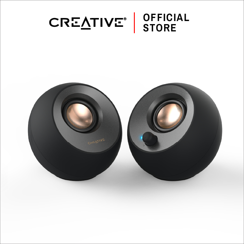 CREATIVE SPEAKER Pebble V2 Speaker 2.0 ลำโพงสไตล์มินิมอล ใช้พลังงานผ่านช่อง USB-C ลำโพง 2.0