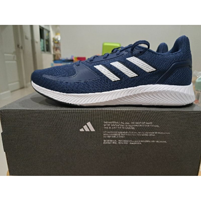ส่งฟรี ลด50% จากป้าย รองเท้าผ้าใบ Adidas Run Falcon เบอร์ 9 UK หรือ 43 สีNavy  Blue ของแท้จากshopไทย