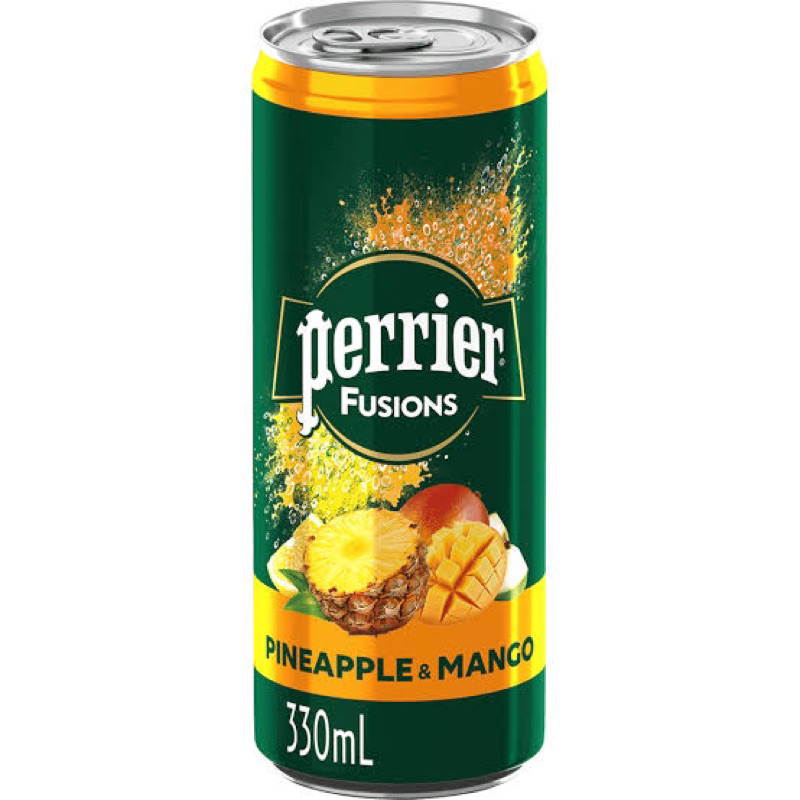 Perrier juice pineapple &amp; mango 250 ml. สปาร์คกลิ้ง น้ำสับปะรด+มะม่วง นำเข้า