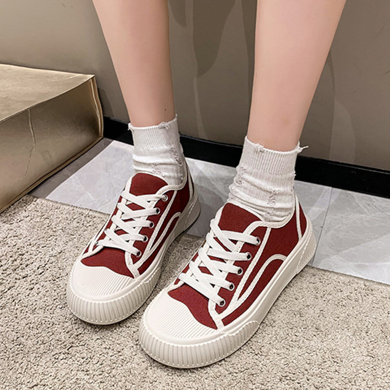 Luckkyshoes สั่งมาจัดส่งให้เลย รองเท้าผ้าใบแฟชั่นผู้หญิง ดีไซน์สุดวินเทจใส่ยังไงก็เข้า เหมาะที่สุดกับทุกชุดสาวๆสายถ่ายรู - รูปที่ 7