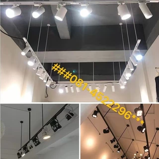 รางTrack light สลิงห้อยติดขายืด ก้านยืดแขวนไฟรางก้านยืดได้รางแทรคไลท์ใส่โคมแทครไลท์