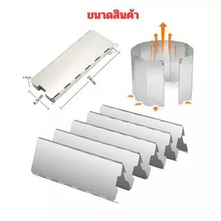 [No.2970] Gion-แผ่นบังลมเตาแก๊ส แผ่นอลูมิเนียมกันน้ำมันกระเด็น กันความร้อน 10 แผ่นต่อกัน
