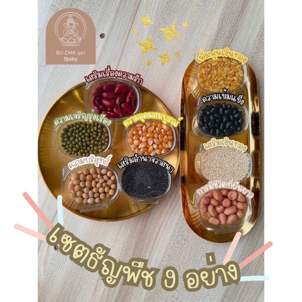 BC03-2 เซ็ตธัญพืช 9 อย่างแบบกระปุก (แถมฟรีกำยาน 1 ชิ้น)