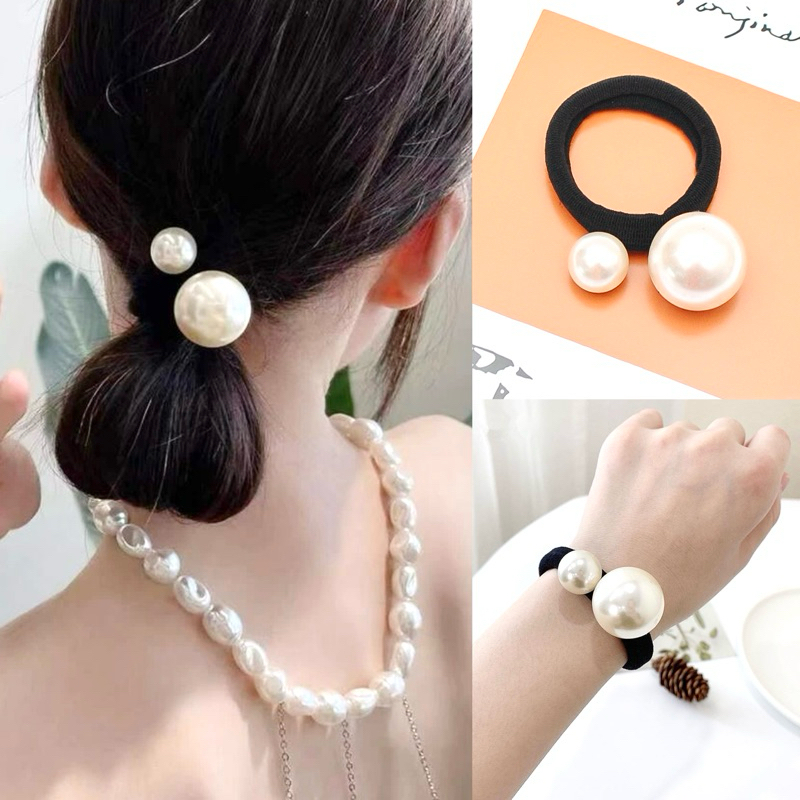🇹🇭พร้อมส่งในไทย🇹🇭 ยางรัดผมมุกใหญ่ Big Pearl Band สวยงามหรูหราคลาสสิค