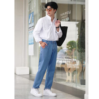 LOOSE JEANS กางเกงยีนส์ เอวสูง ทรงกระบอก NAMEW LR501/1