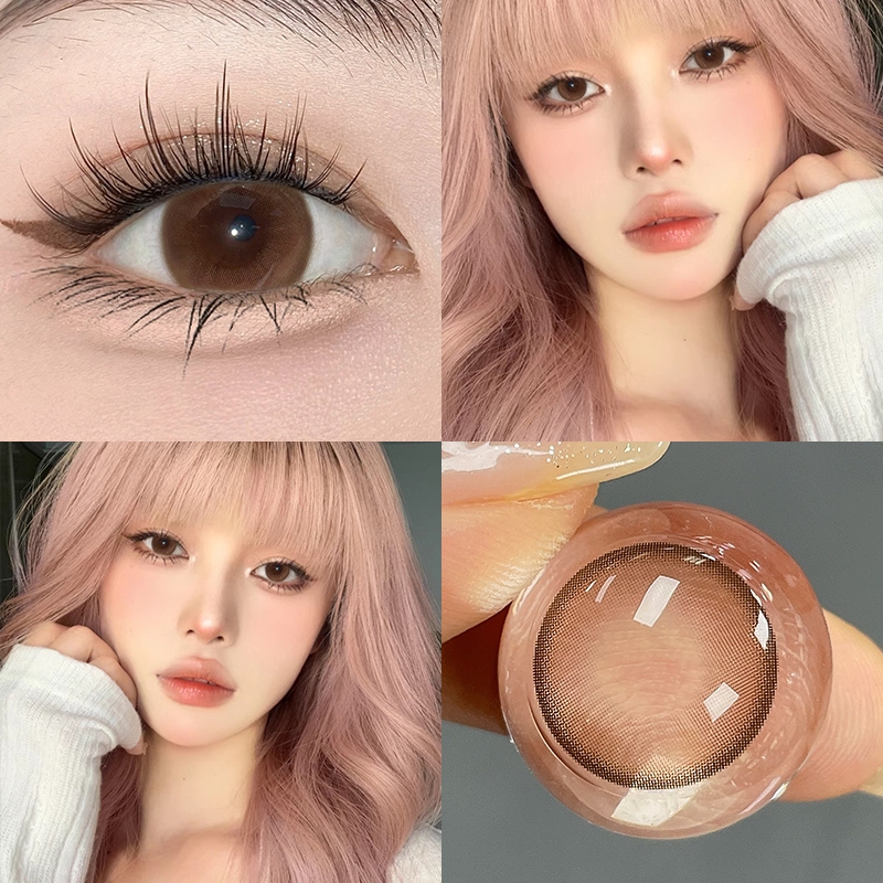 Midroo เลนส์ธรรมชาติสีน้ำตาล Lens บิ๊กอาย Brown/ Light Brown🌷14.0mm-14.5mm รายเดือน - รูปที่ 5
