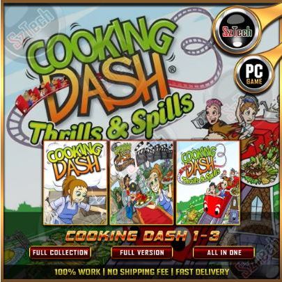 Cooking Dash 1-3 [PC GAME] 🔥 [ DIGITAL DOWNLOAD] 🔥Classic Games🔥Time Management🔥Nostalgia Game🔥