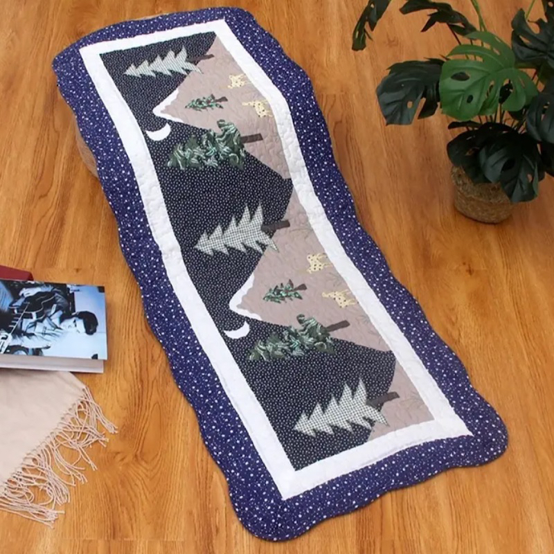 ตกแต่งบ้าน  พรมปูพื้น พรมกันลื่น สไตล์วินเทจขนาด50*135cm(เฉพาะผืนยาว=1ผืน) ราคาพิเศษ