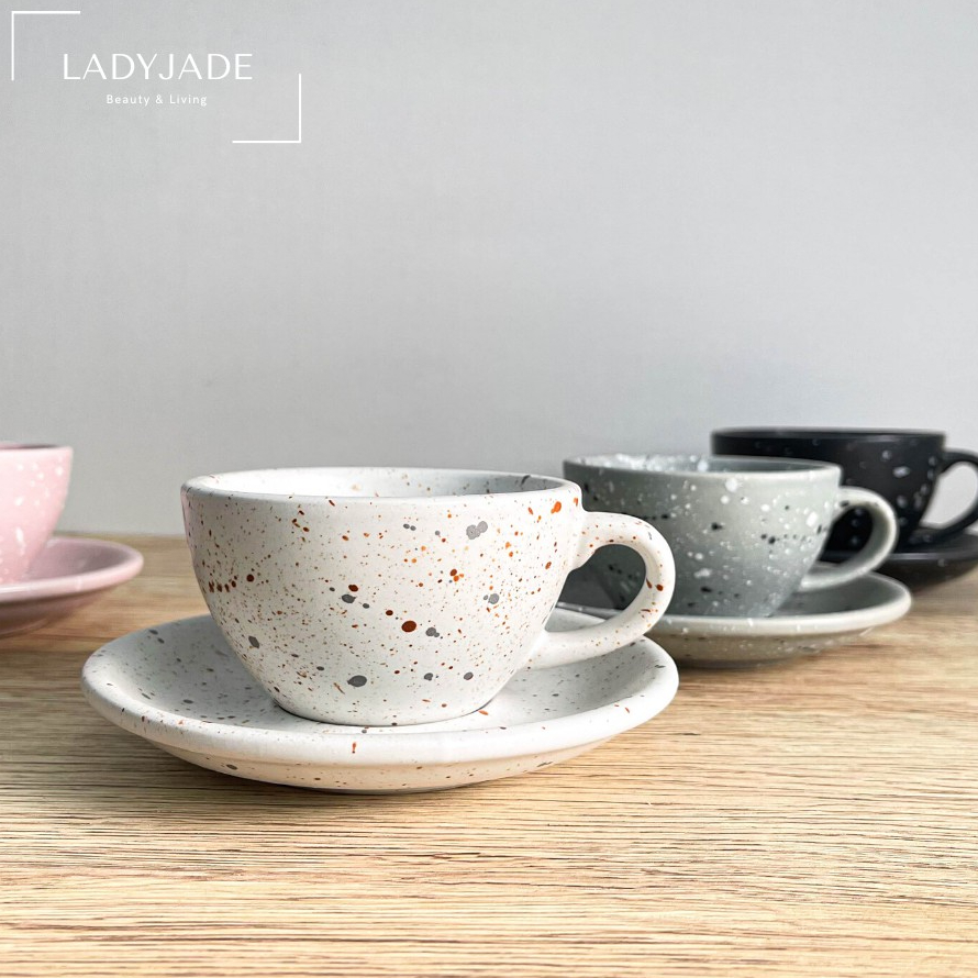 ชุดกาแฟเซรามิค รุ่นบาริสต้า เหมาะสำหรับร้านกาแฟมืออาชีพ เนื้อเซรามิคหนาเก็บอุณภูมิกาแฟได้ดี (3 oz/6 