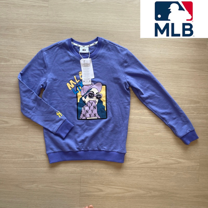 มือหนึ่ง MLB เสื้อแขนยาวกันหนาว สีม่วง