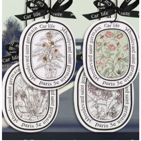 anotherth พร้อมส่ง!! Diptyque แผ่นน้ำหอม 10 กลิ่น แถมเชือก สไตล์ Luxury แผ่นน้ำหอมรถยนต์ น้ำหอมตู้เส