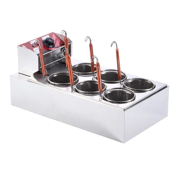 เครื่องลวกเส้นก๋วยเตี๋ยว 6 หลุม  หม้อลวกเส้นไฟฟ้า 6 Holes Noodle Cooking Machine