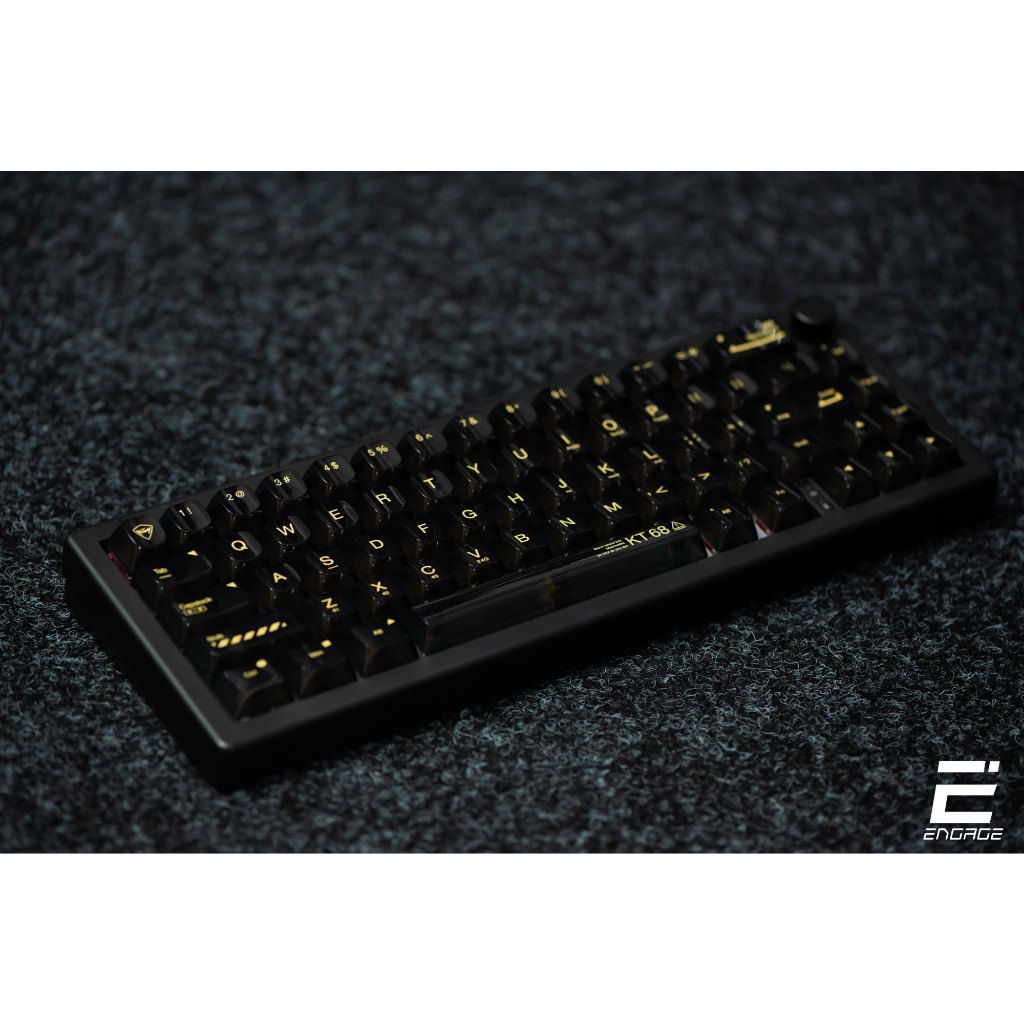 Keyboard ESC66 Knob + Keycab kt68 + Switch : Hourun KTT  [Thocky] บลูทูธไร้สายสามโหมด RGB