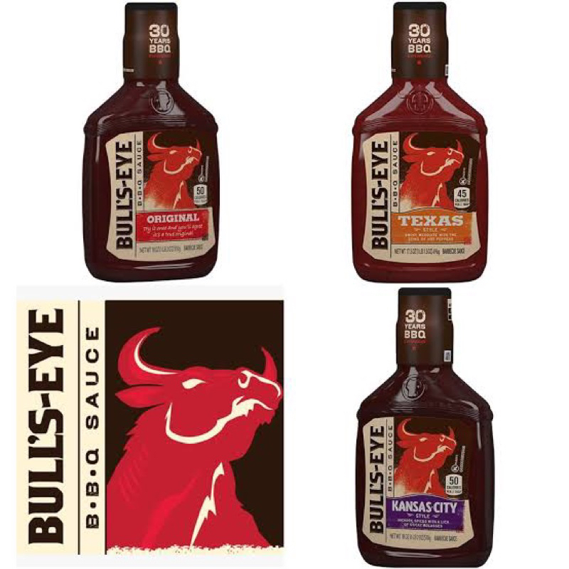 F/W Bull’s eye barbecue sauce /Hickory smoke  sauce 510g. ซอสบาร์บีคิว ดั้งเดิม /กลิ่นไม้ฮิคคอรี่รมควัน จากอเมริกา🇺🇸