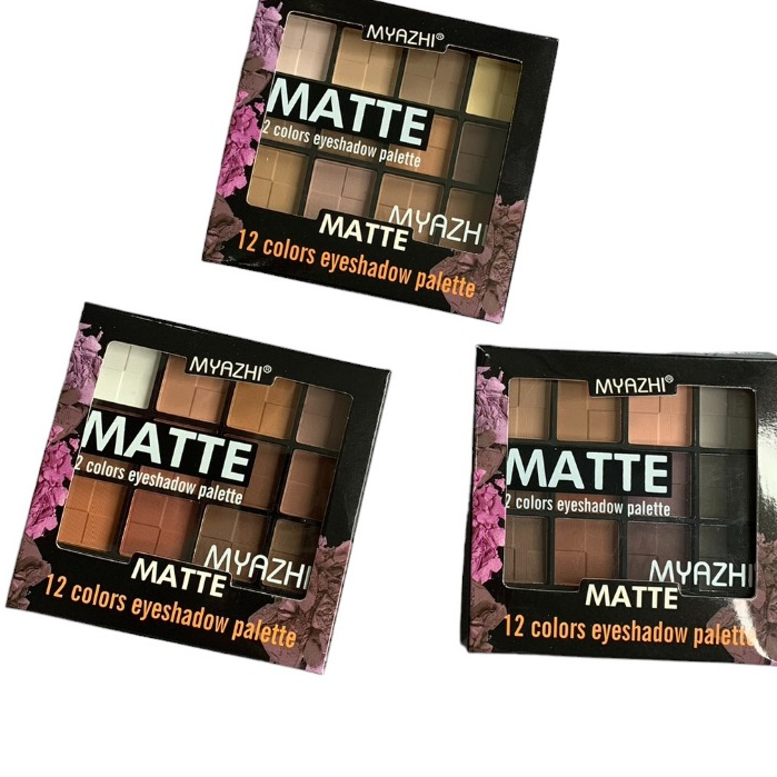 ส่งจากไทย อายแชโดว์โทนนู้ดน้ำตาล MY AZHI Matte 12 Clors Eyeshadow Palette  เนื้อแมท No.MY2017