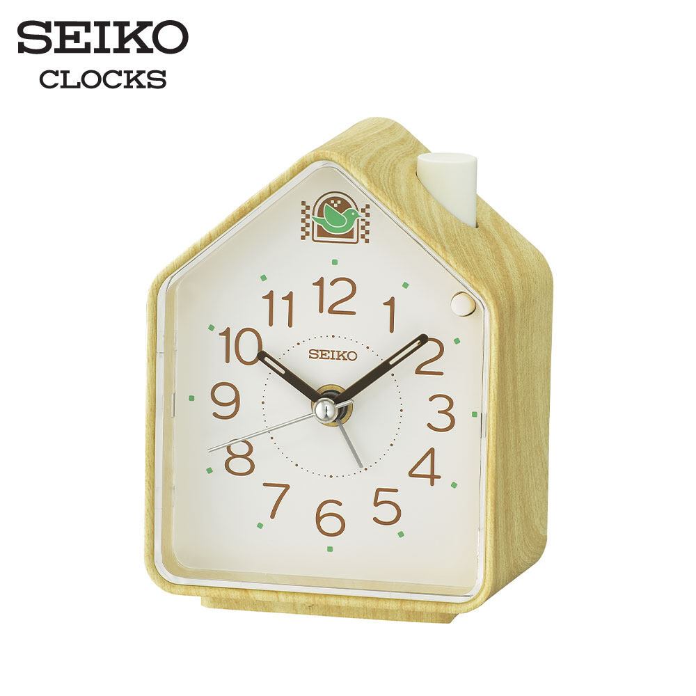 SEIKO CLOCKS นาฬิกาปลุก รุ่น  QHP011A ขนาด 4.3 x 3.3 นิ้ว เดินเรียบ สีน้ำตาล