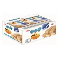 Gussen ขนม เวเฟอร์ กัสเซ็น สอดไส้นม ช๊อคโกแลต นมช๊อคโกแลต 12 ชิ้น (5.-)