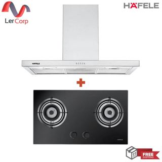 (Hafele) เตาแก๊สสแตนดาร์ดซีรีย์ AUGUSTO + เครื่องดูดควันติดผ…