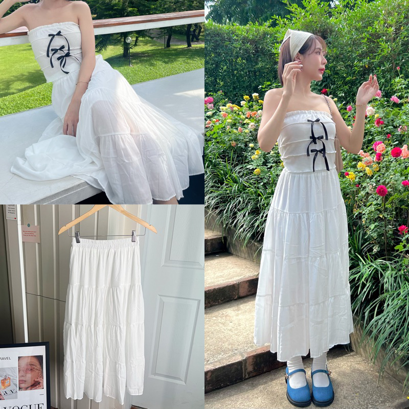 Amira Skirt กระโปรงยาวระบาย
